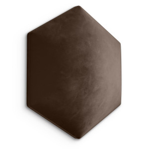 Panele tapicerowane  35x40 cm na ścianę hexagon brązowy