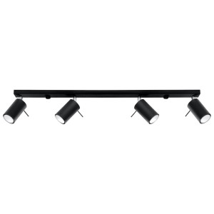 Plafon RING 4L czarny 16x6x80cm nowoczesna lampa GU10 do salonu