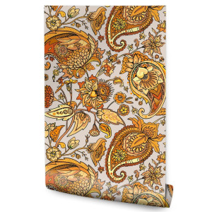 Tapeta Kolorowy WZÓR PAISLEY Ornamenty do Salonu