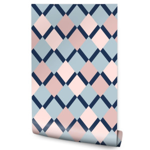 Tapeta W Rolce Kolorowe ROMBY Wzór Geometryczny 53x1000