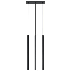 Lampa wisząca PASTELO 3 czarna 90x5x30cm nowoczesna G9 do salonu