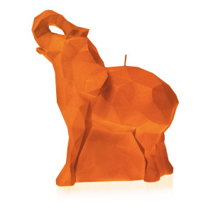 Świeca Elephant Low-Poly Orange Small
