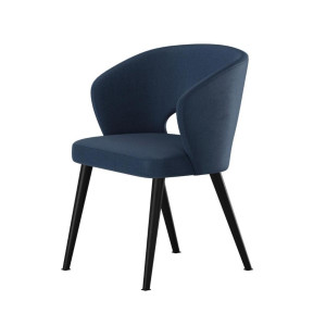 Krzesło DELUXE KR-8 50x60x85 cm welurowe do jadalni ciemnoniebieski