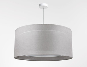 Lampa wisząca DUO 50 cm LEN LIGHT szara do salonu