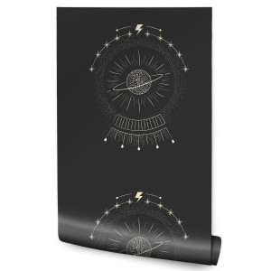 Tapeta Młodzieżowa PLANETY Gwiazdy Abstrakcja Boho