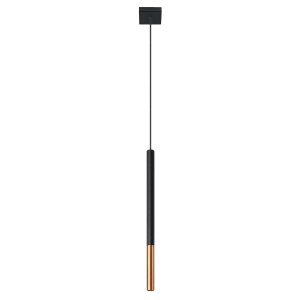 Lampa wisząca MOZAICA 1 czarny/miedź 100x8x8cm nowoczesna G9 do salonu
