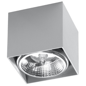 Plafon BLAKE szary 11x12x12cm nowoczesna lampa GU10/ES111 do salonu
