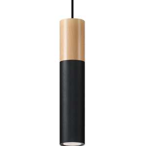 Lampa wisząca PABLO czarna 105x8x8cm nowoczesna G10 do salonu