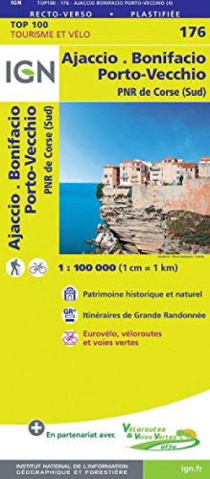 Collectif Ajaccio.Bonifacio.Porto-Vecchio 1:100000: Ign Cartes Top 100 - Straßenkarte