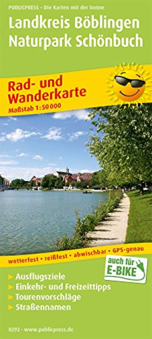 Landkreis Böblingen - Naturpark Schönbuch: Rad- Und Wanderkarte Mit Ausflugszielen, Einkehr- & Freizeittipps, Wetterfest, Reißfest, Abwischbar,