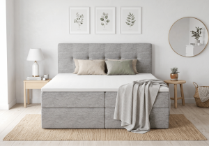 Łóżko kontynentalne boxspring DIEGO 182x207 cm