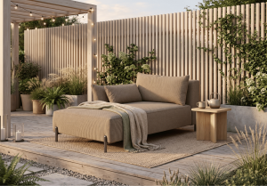 Szezlong lewostronny ogrodowy premium na taras i balkon GARDEN 165x94 cm