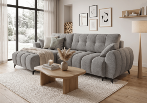 Narożnik lewostronny z funkcją spania PUFFY 278x146 cm