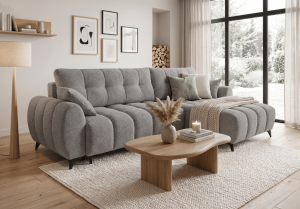 Narożnik prawostronny z funkcją spania PUFFY 278x146 cm