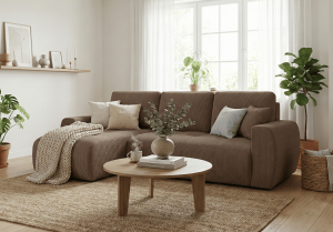Narożnik lewostronny z funkcją spania L MOET mini 250x142 cm