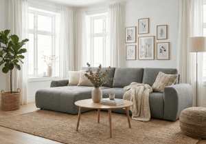 Narożnik lewostronny z funkcją spania L MOET mini 250x142 cm
