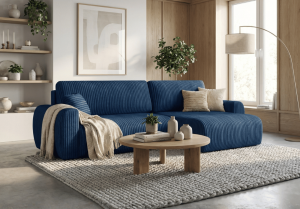 Narożnik prawostronny z funkcją spania DORATO XL 285x144 cm