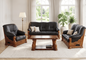 Kolekcja mebli skórzanych CASTELLO | sofa 3-osobowa, sofa 2-osobowa, fotel