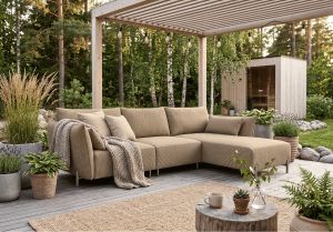 Narożnik prawostronny ogrodowy premium na taras i balkon GARDEN 239x95 cm