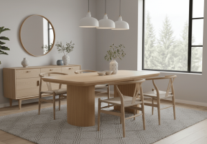 Stół rozkładany na ryflowanych nogach PIOTR T71 110x200-300 cm, dostawa 14 dni