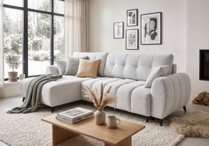 Narożnik lewostronny z funkcją spania PUFFY 278x146 cm