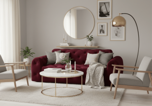 Sofa 3-osobowa z eleganckimi pikowaniami CANDY 230x107 cm