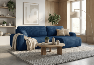 Narożnik prawostronny z funkcją spania DORATO L 246x150 cm
