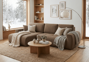 Narożnik lewostronny z funkcją spania L MOET mini 250x142 cm