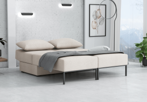 Wielofunkcyjna sofa narożna z funkcją spania TOMI 165x205 cm