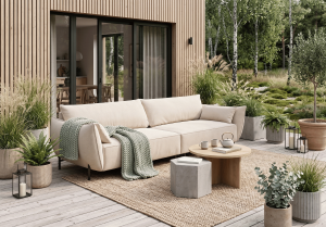 Sofa 4-osobowa ogrodowa premium na taras i balkon GARDEN 228x95 cm