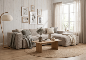 Narożnik prawostronny z funkcją spania PUMA 275x174 cm