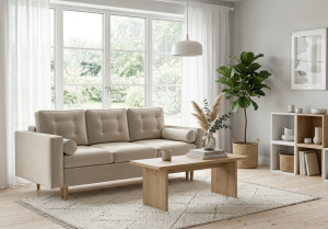 Sofa pikowana z funkcją spania SEVILLA 225x100x95cm