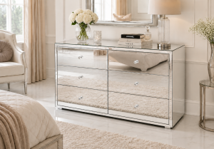 Komoda lustrzana Bali 125x93x40 cm glamour