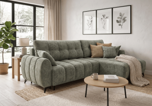 Narożnik prawostronny z funkcją spania PUFFY 278x146 cm