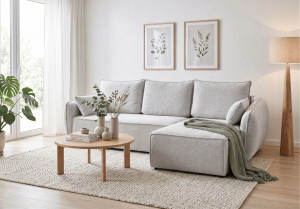 Narożnik prawostronny z funkcją spania VELMA 252x142 cm