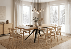 Stół rozkładany na metalowej nodze KAZIK T56 100x180-280 cm