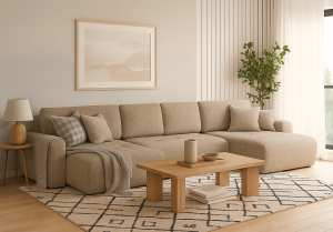 Narożnik z funkcją spania U MOET 342x142 cm