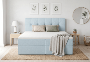 Łóżko kontynentalne boxspring DIEGO 202x207 cm