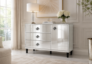 Komoda Lustrzana Madera 110x80x40 cm glamour