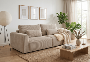 Sofa z wysuwaną leżanką z funkcją spania ZORRO 230x150 cm