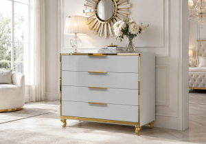 Komoda szklana Belize 90x40x90 cm glamour