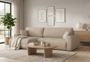Narożnik lewostronny z funkcją spania DORATO XL 285x144 cm