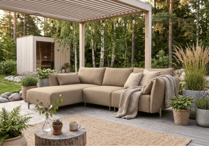 Narożnik lewostronny ogrodowy premium na taras i balkon GARDEN 239x95 cm