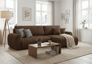 Narożnik prawostronny z funkcją spania DORATO L 246x150 cm