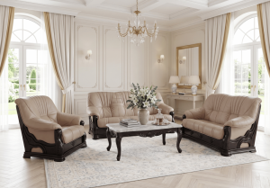 Kolekcja mebli skórzanych CASTELLO | sofa 3-osobowa, sofa 2-osobowa, fotel