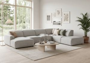 Narożnik modułowy 7-osobowy lewostronny LUCAS 370x266 cm
