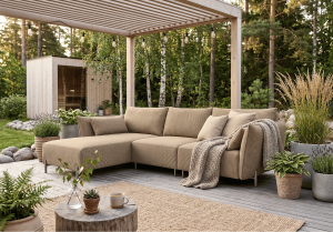 Narożnik lewostronny ogrodowy premium na taras i balkon GARDEN 239x95 cm