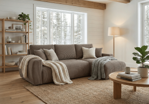 Narożnik prawostronny z funkcją spania L MOET mini 250x142 cm