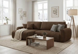 Narożnik lewostronny z funkcją spania DORATO L 246x150 cm