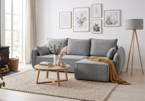 Narożnik prawostronny z funkcją spania VELMA 252x142 cm
